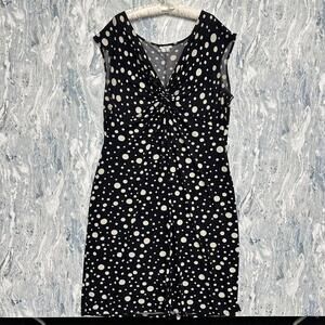 Vintage London Times Classic Black White Polka Dot Dress (20W)